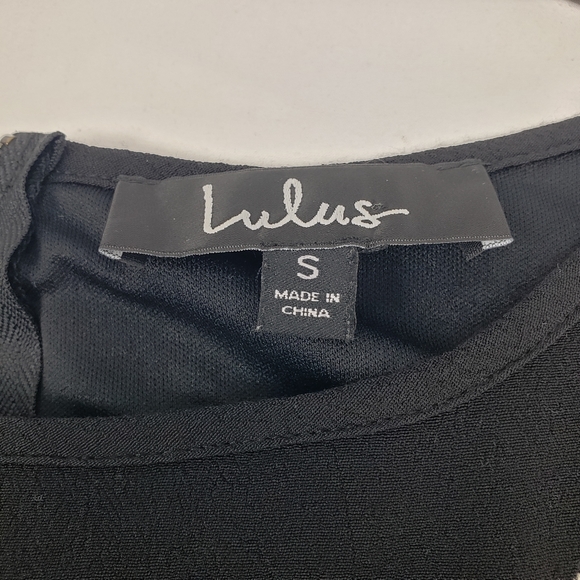 Lulu's Black Dress with Embroidery Women's Size Small - Picture 4 of 5